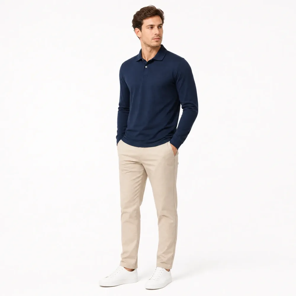 Camisa Polo Manga Longa