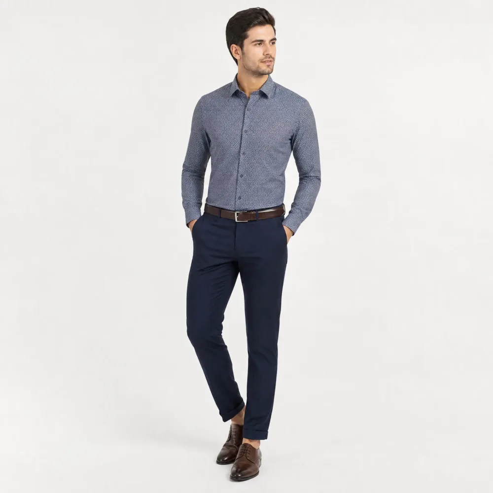 Camisa Slim Estampa Micro